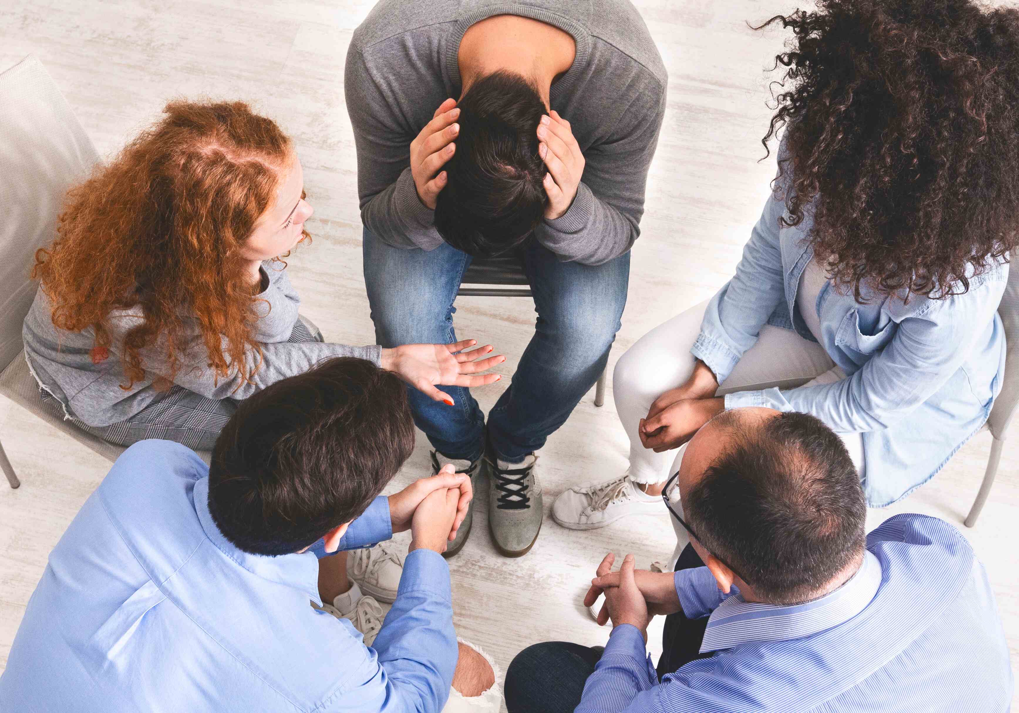 group meeting together for health